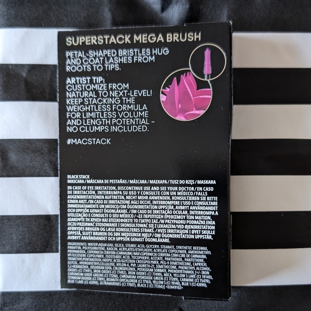 MAC Cosmetics Superstack Mascara - Black New In Box - Picture 3 of 4